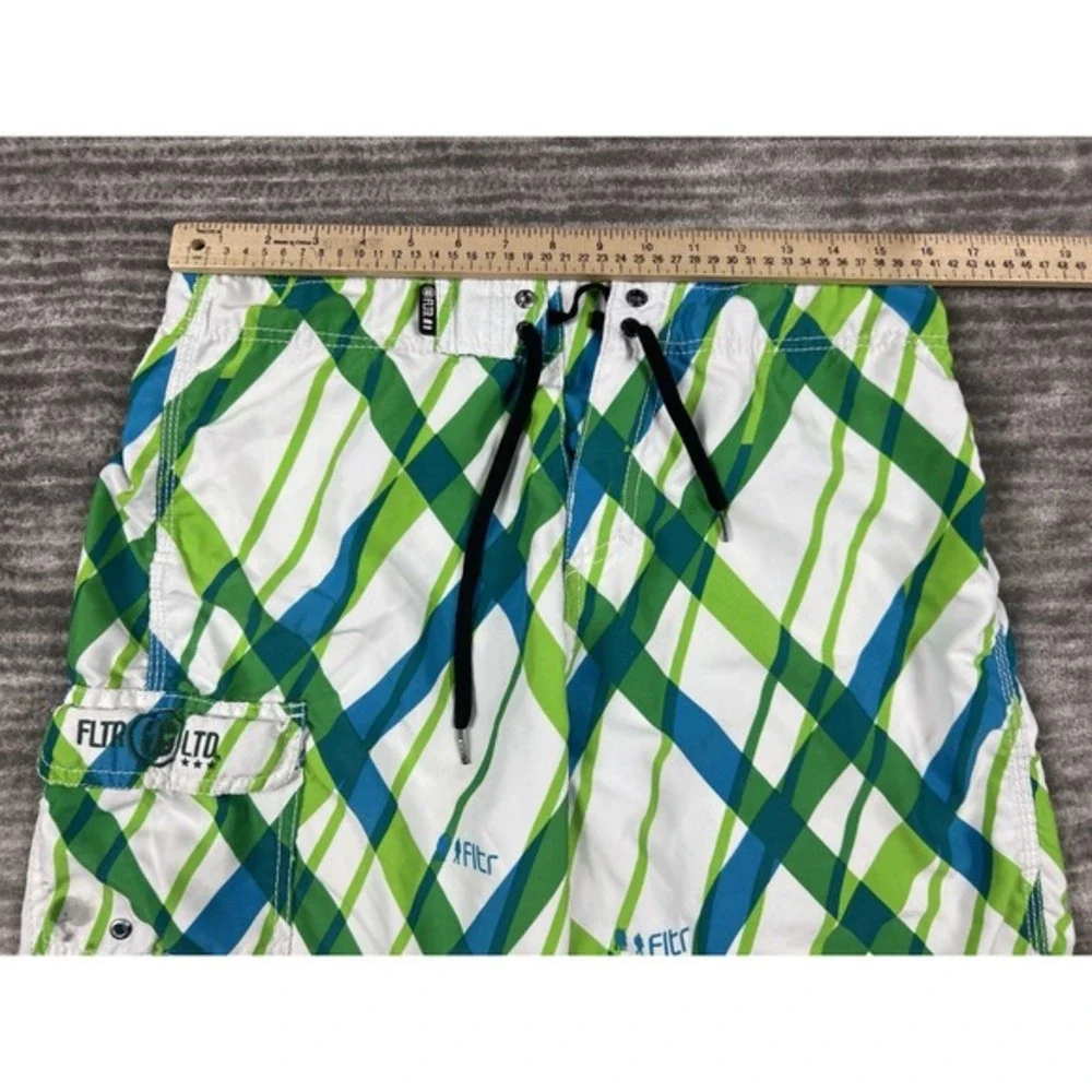 FLTR Shorts Mens 33 Multicolor Board Swim Trunks‎ Pockets Drawstring Outdoors